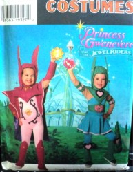 7299 KIDS PRINCESS GWENEVERE & JEWEL RIDERS COSTUME PATTERN 3-8